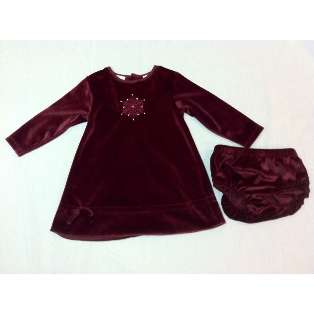 PEEK A BABE GIRLS VELOUR DRESS 2 PIECE SIZE 18 MONTHS